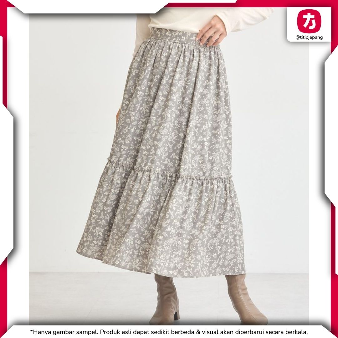 Rok earth music ecology Natsume's Book of Friends Long Skirt Beige Rok earth music ecology Natsume's Book of Friends Long Skirt Beige