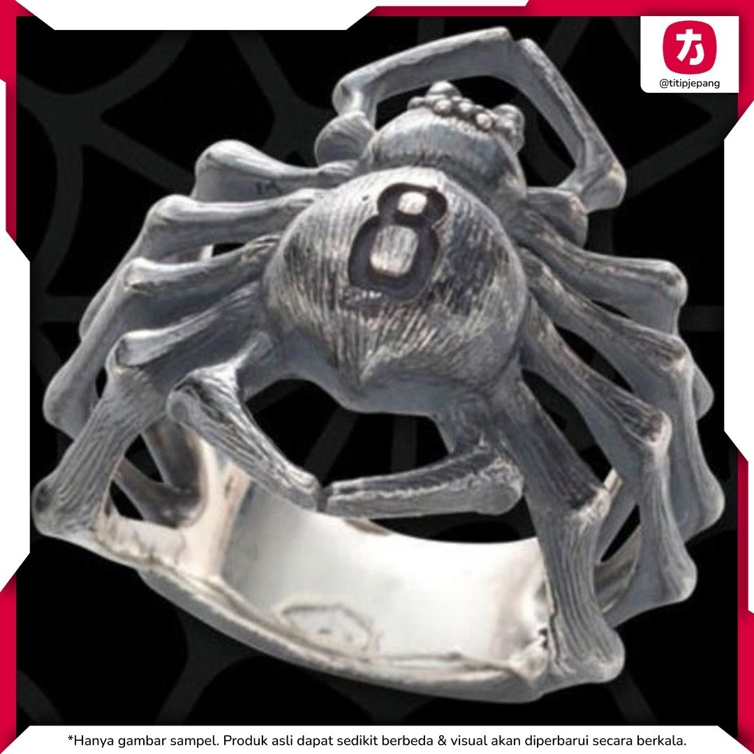 HUNTER x HUNTER Phantom Troupe Spider Ring, Silver 925 dengan Nomor Anggota