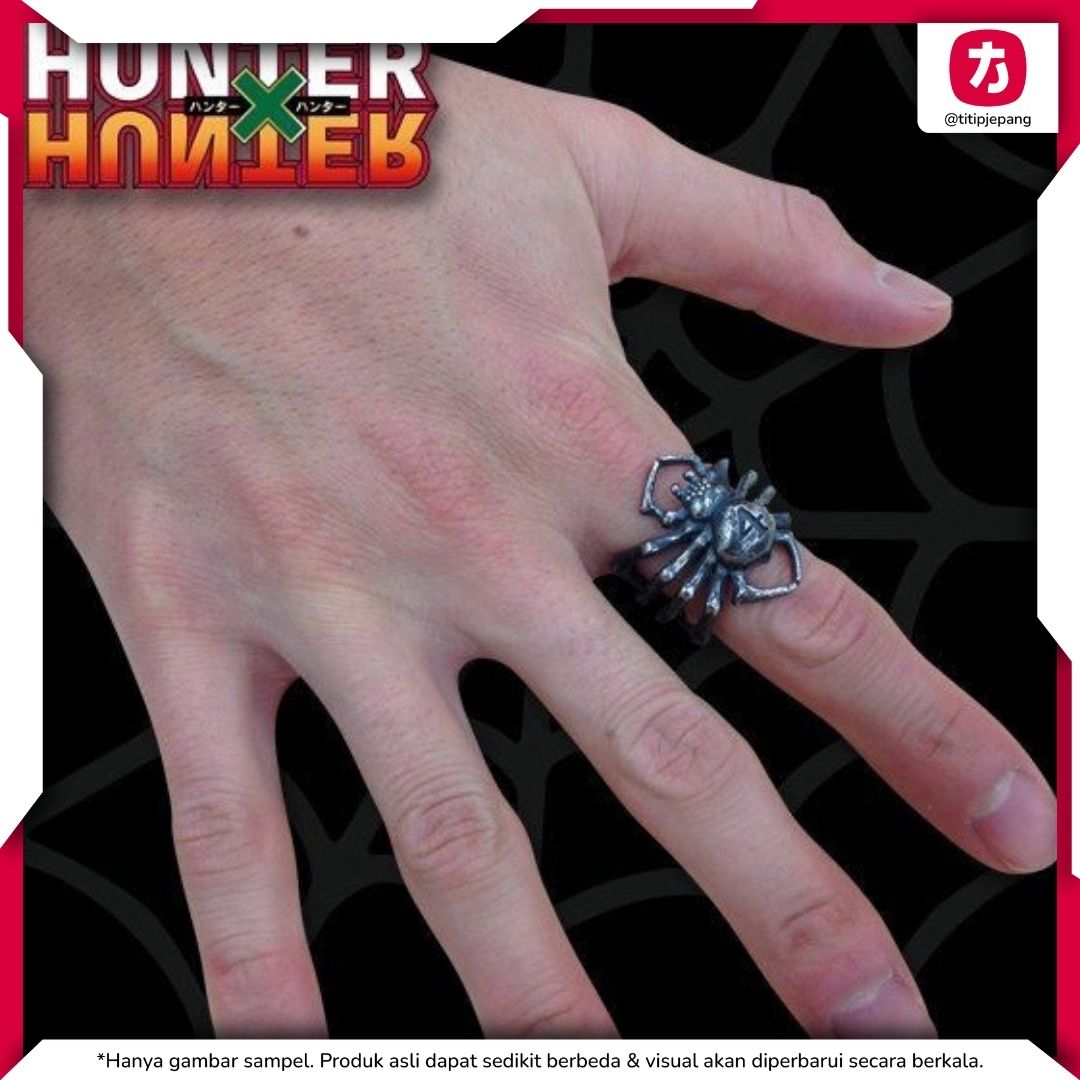 HUNTER x HUNTER Phantom Troupe Spider Ring, Silver 925 dengan Nomor Anggota
