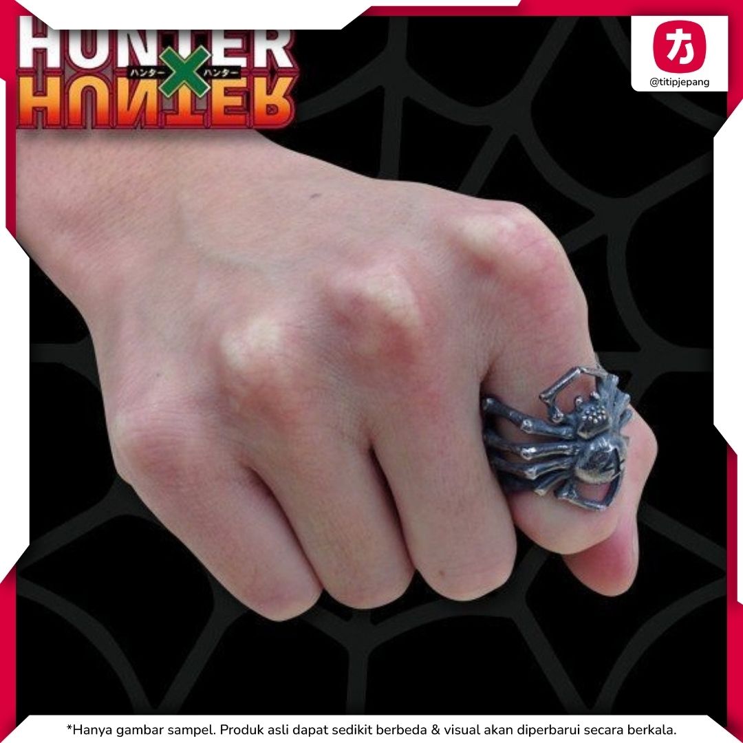 HUNTER x HUNTER Phantom Troupe Spider Ring, Silver 925 dengan Nomor Anggota HUNTER x HUNTER Phantom Troupe Spider Ring, Silver 925 dengan Nomor Anggota