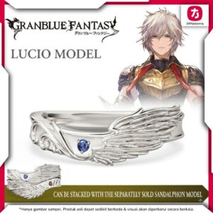 Granblue Fantasy Lucifer motif ring Silver 925 dengan Blue Sapphire Elegan