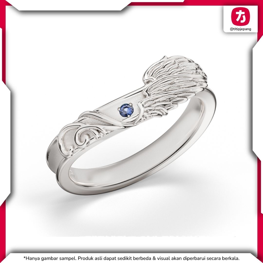 Granblue Fantasy Lucifer motif ring Silver 925 dengan Blue Sapphire Elegan Granblue Fantasy Lucifer motif ring Silver 925 dengan Blue Sapphire Elegan