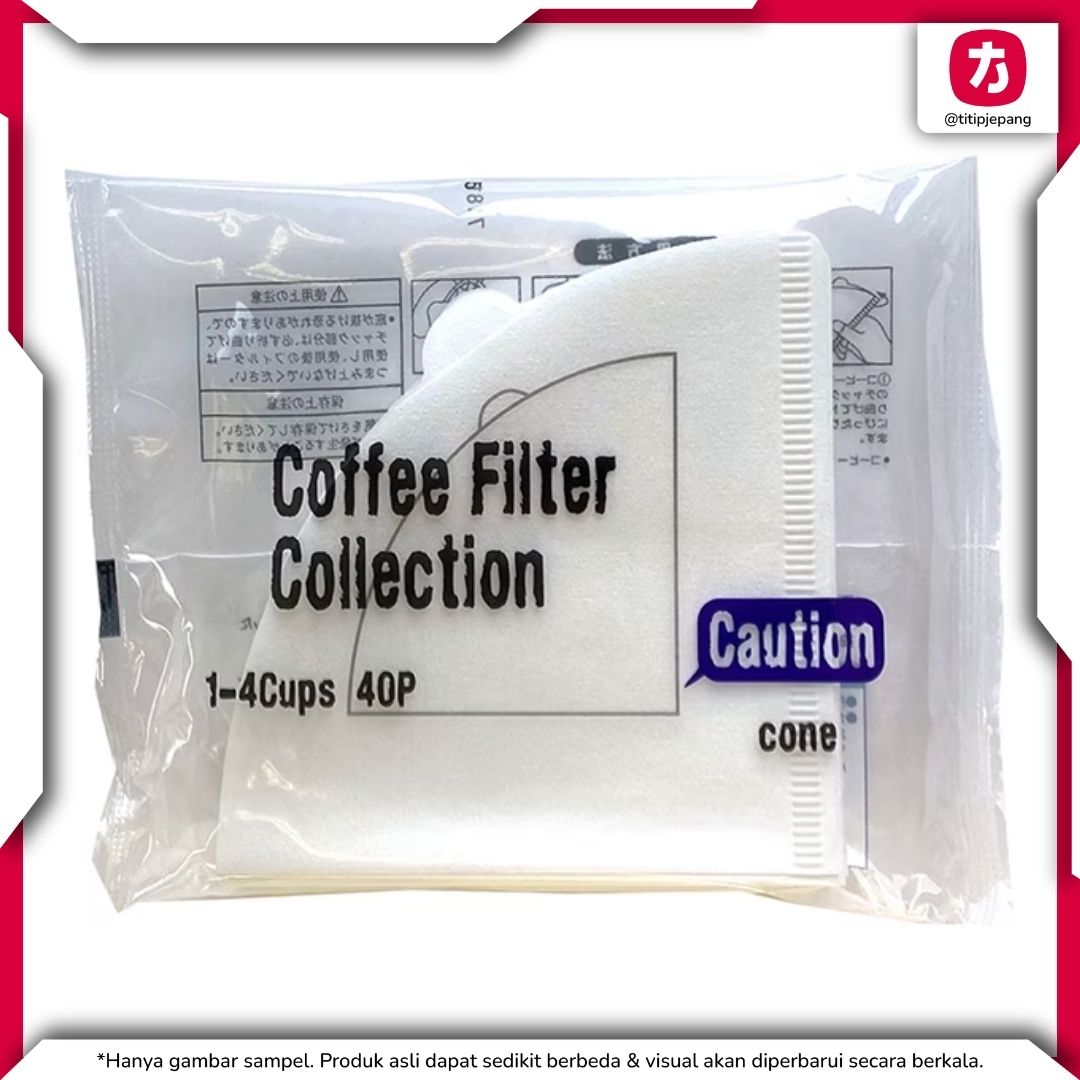 Kanae Paper Works Filter Kopi 1-4 Cups Isi 40 Lembar