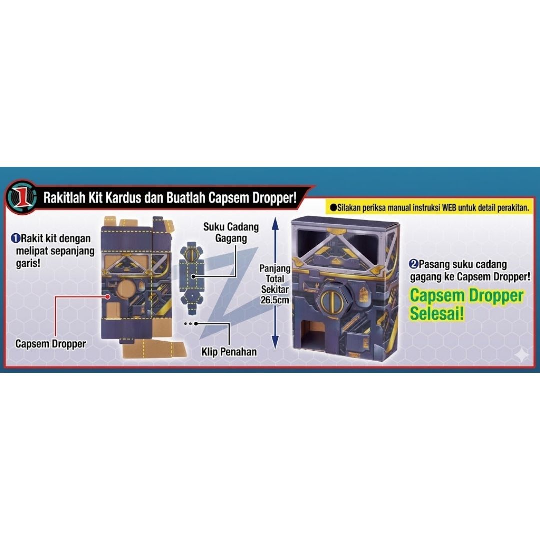 Kamen Rider Zezt Capsem Dropper Kit Bandai Mainan DIY dan Koleksi Seru Kamen Rider Zezt Capsem Dropper Kit Bandai Mainan DIY dan Koleksi Seru