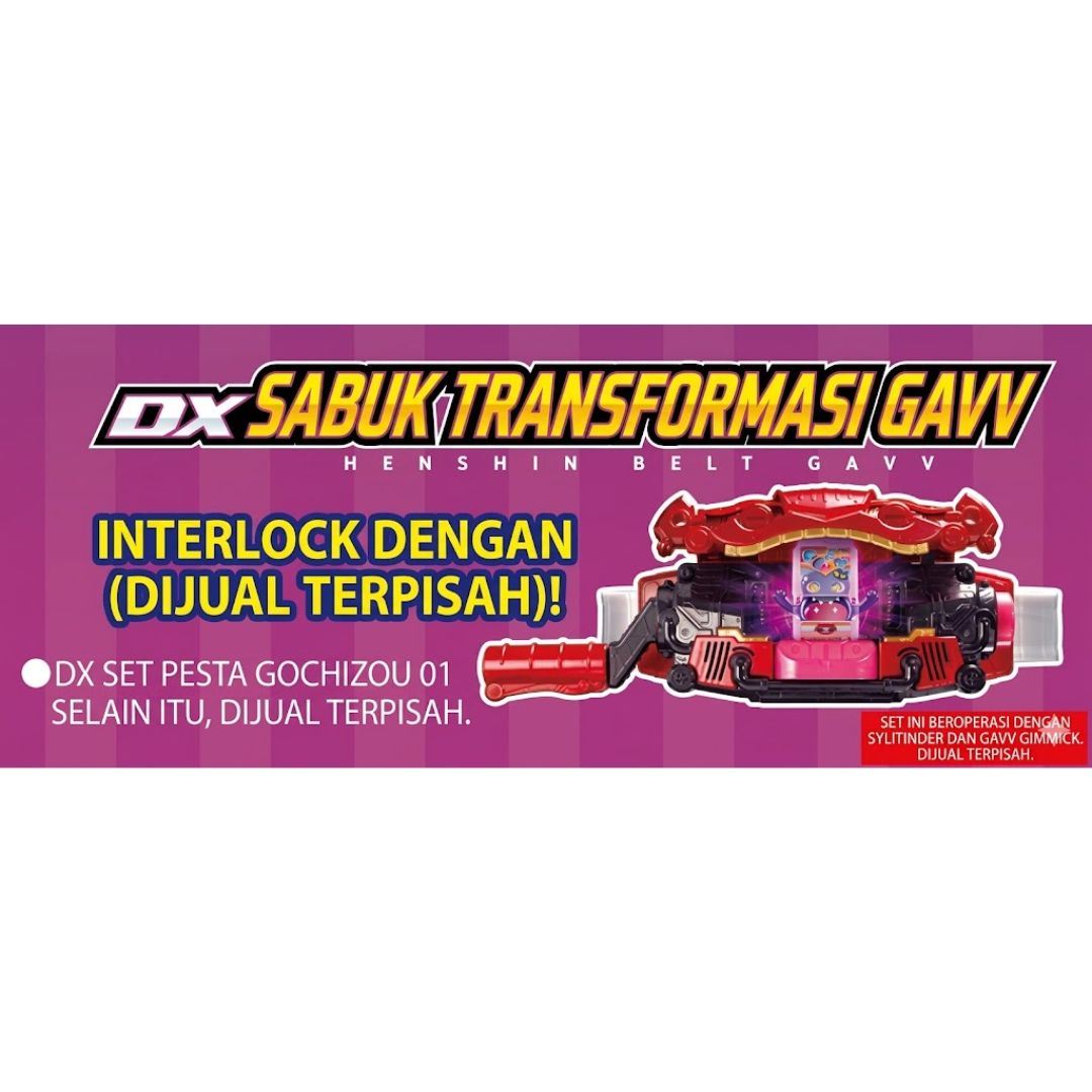 Kamen Rider Gavv DX Gochizou Party Set 01 Koleksi Gochizou Seru Bandai