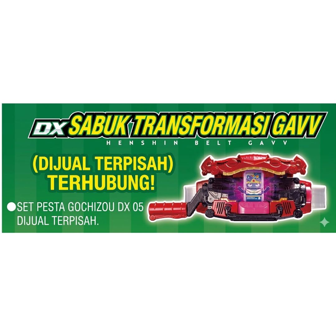Kamen Rider Gavv DX Gochizou Party Set 05 Koleksi Karakter Unik