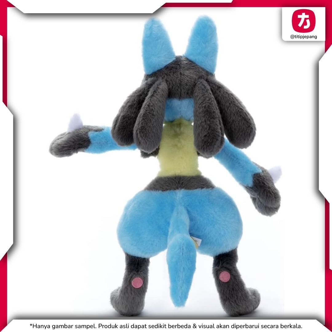 Pokemon Lucario Plush Takara Tomy Arts Boneka Koleksi Besar Tinggi 29 cm