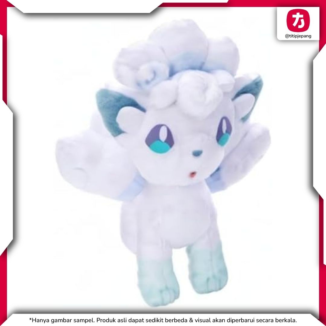 Pokemon Alolan Vulpix Plush Takara Tomy Arts Boneka Koleksi Imut 23 cm