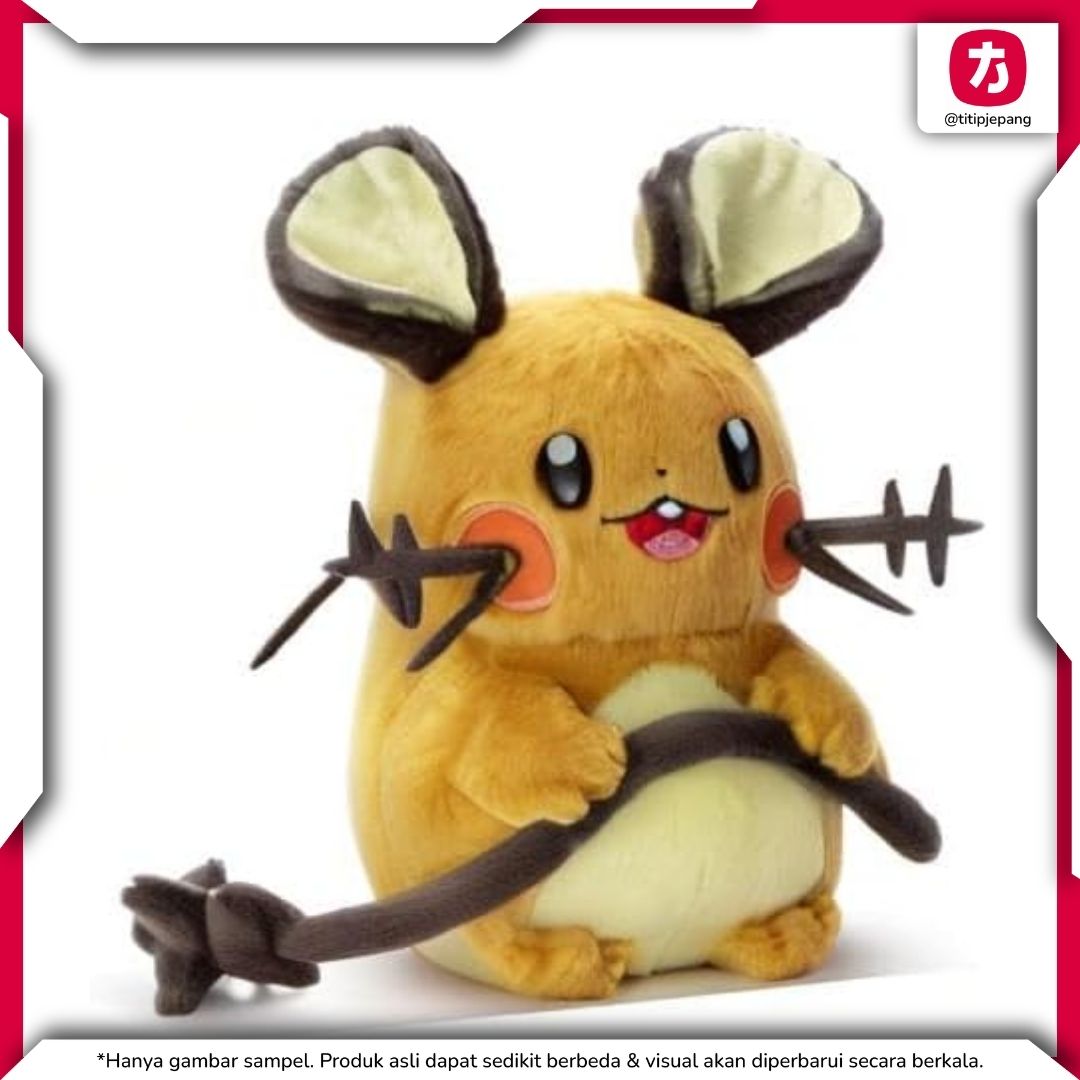 Pokemon Dedenne Plush Takara Tomy Arts Boneka Koleksi Lucu Ukuran 22 cm
