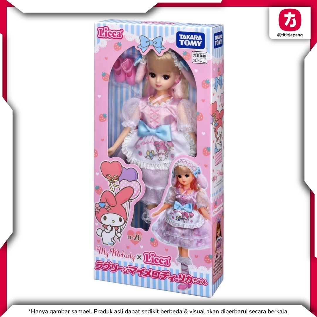 Takara Tomy Lovely My Melody Licca-chan Doll, Cute & Retro Style
