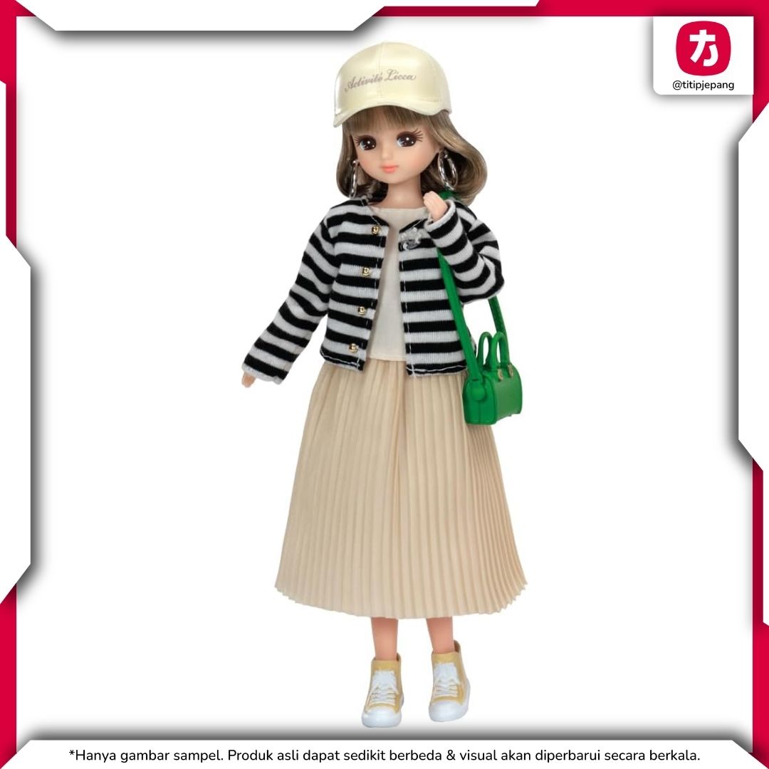 Takara Tomy Licca-chan Doll LD-14 Park Prelude dengan Gaya Kasual