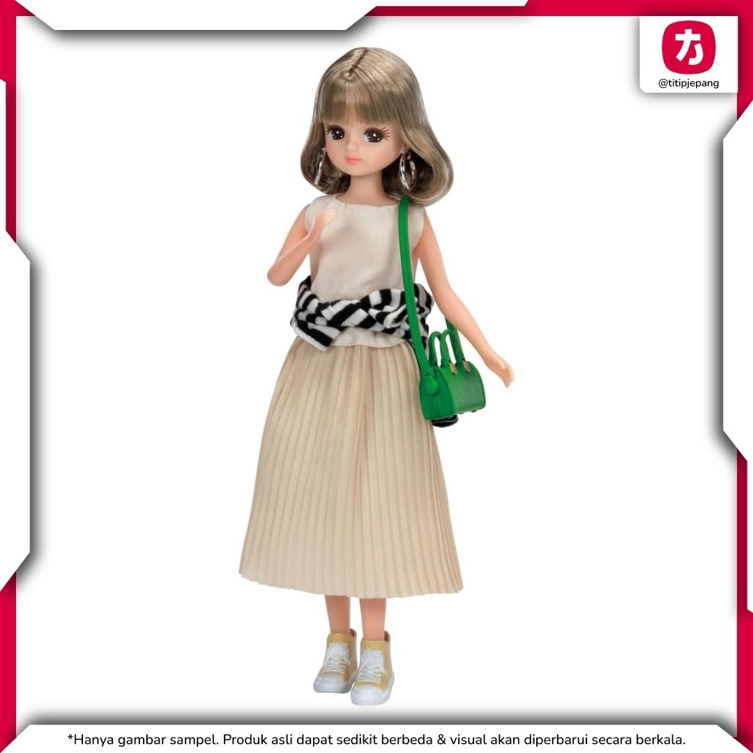 Takara Tomy Licca-chan Doll LD-14 Park Prelude dengan Gaya Kasual