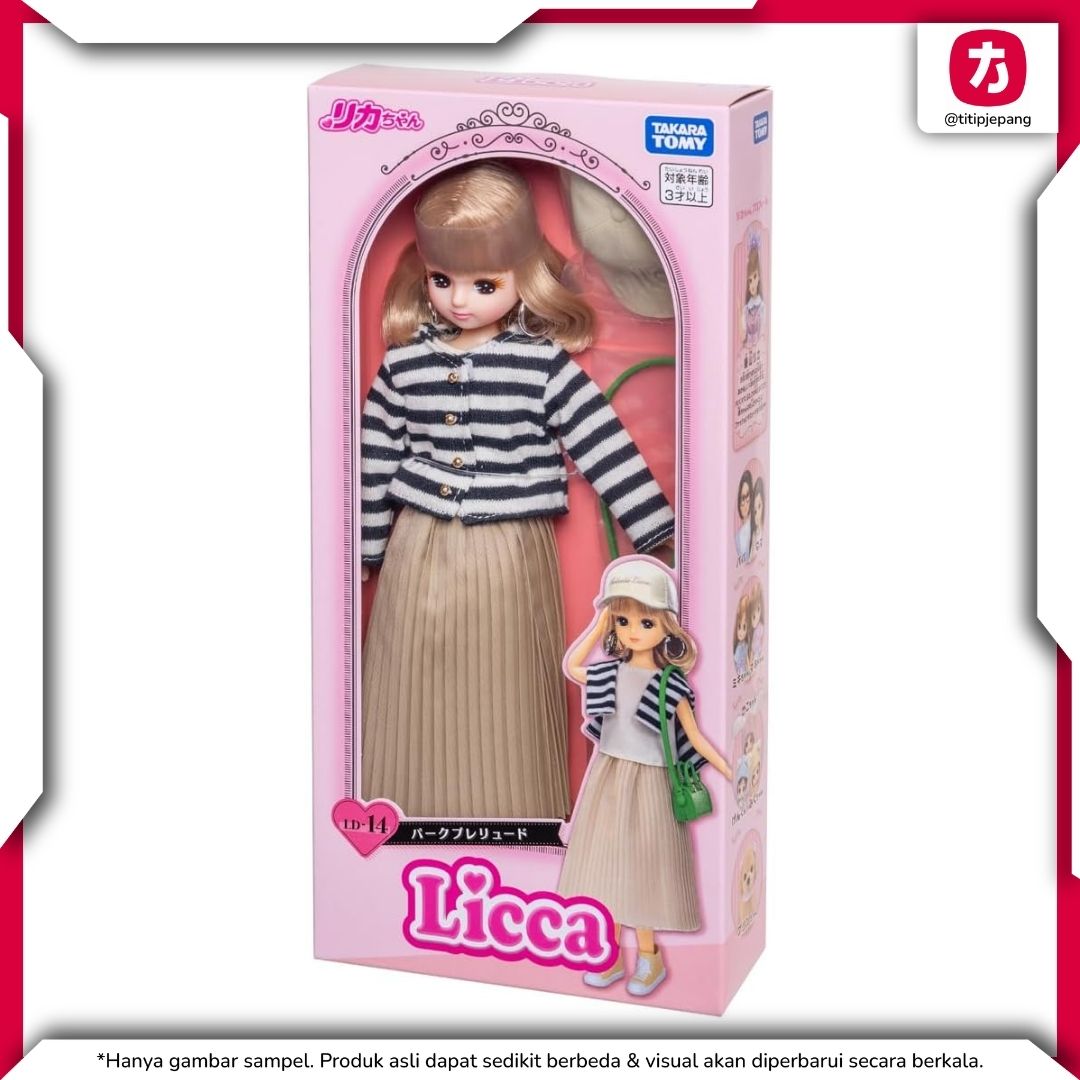 Takara Tomy Licca-chan Doll LD-14 Park Prelude dengan Gaya Kasual Takara Tomy Licca-chan Doll LD-14 Park Prelude dengan Gaya Kasual