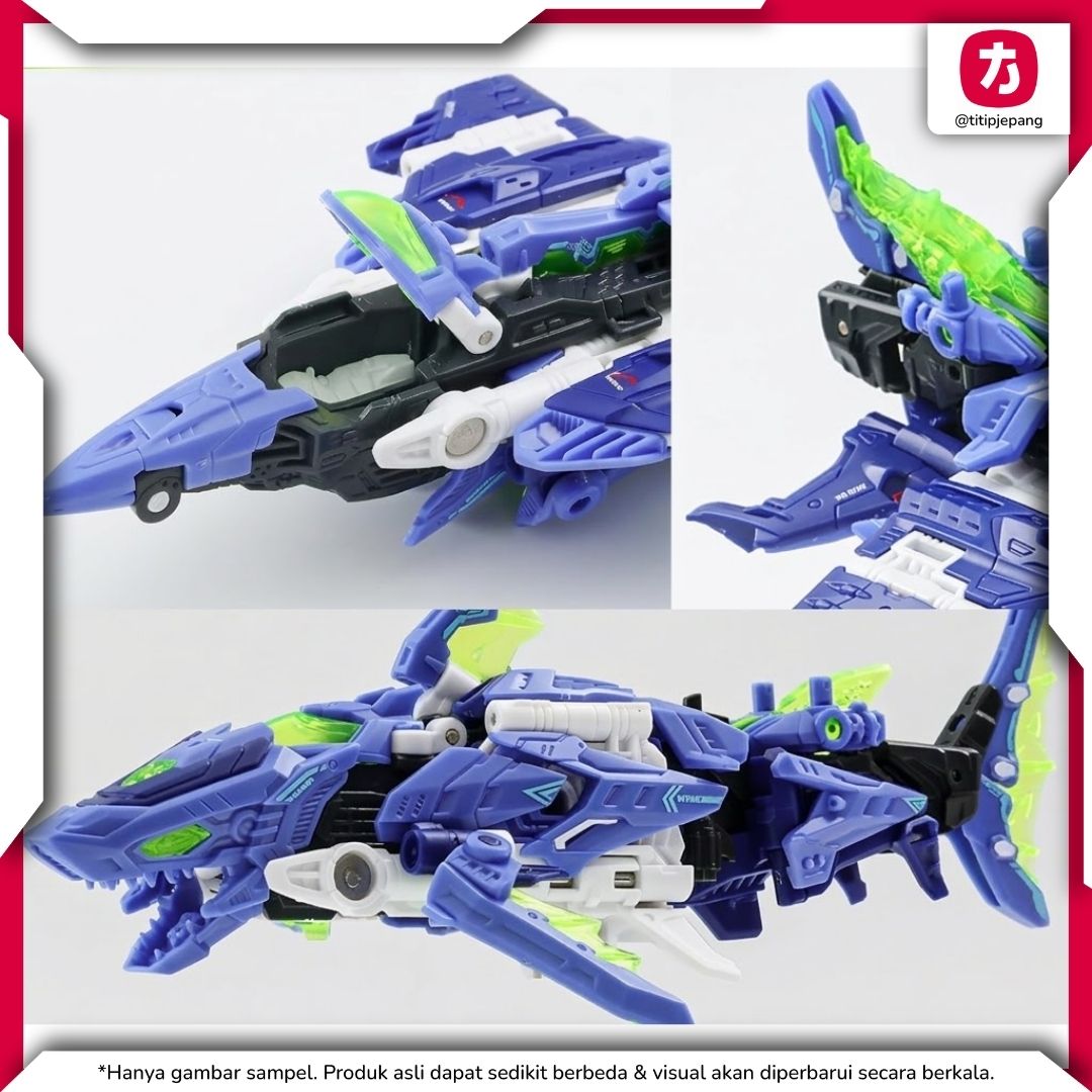 52Toys BEASTDRIVE HYDRO BULLET SHARK BD02 Figure Transformasi Shark