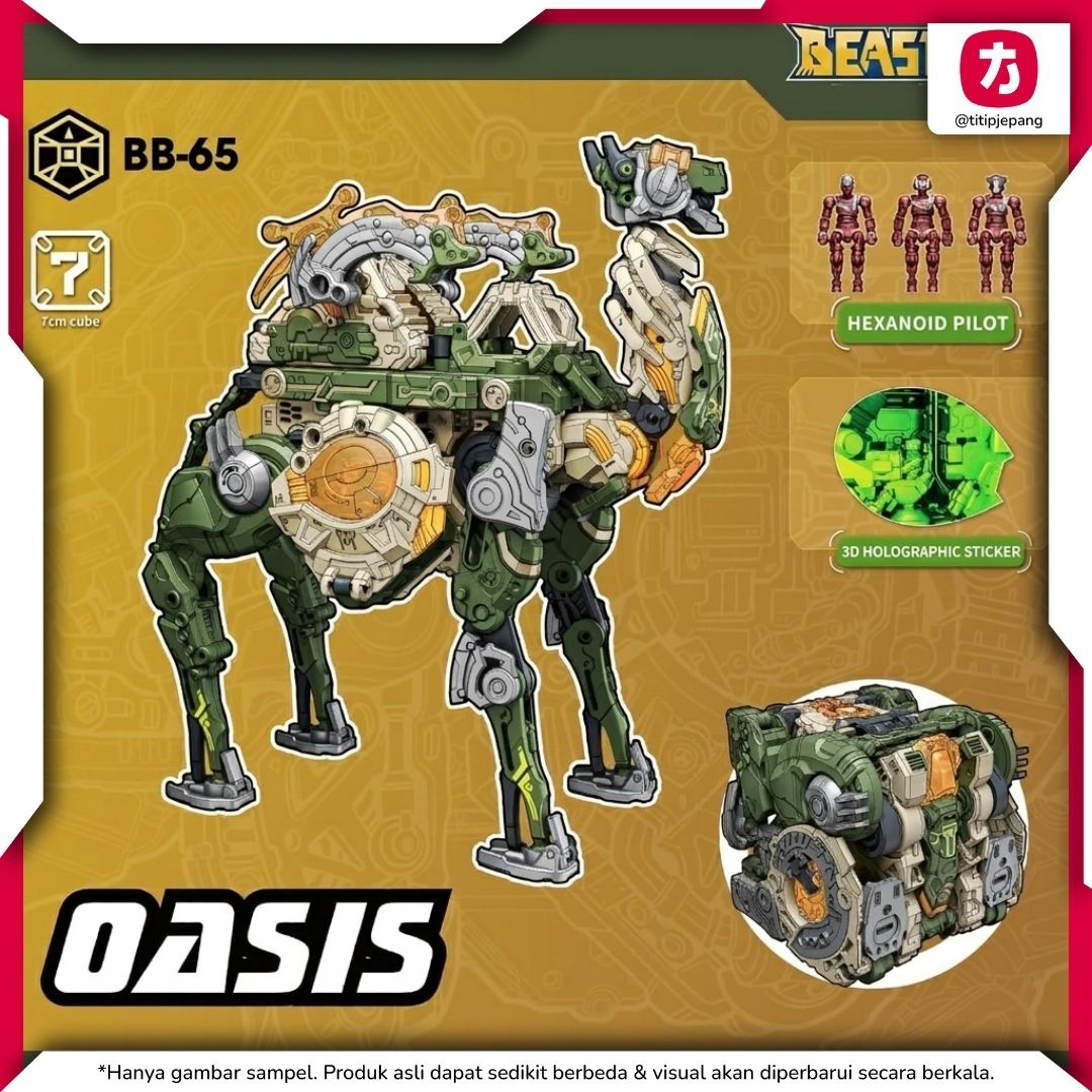 52Toys BB-65 Oasis Cube Transforming Mecha untuk Koleksi Unik