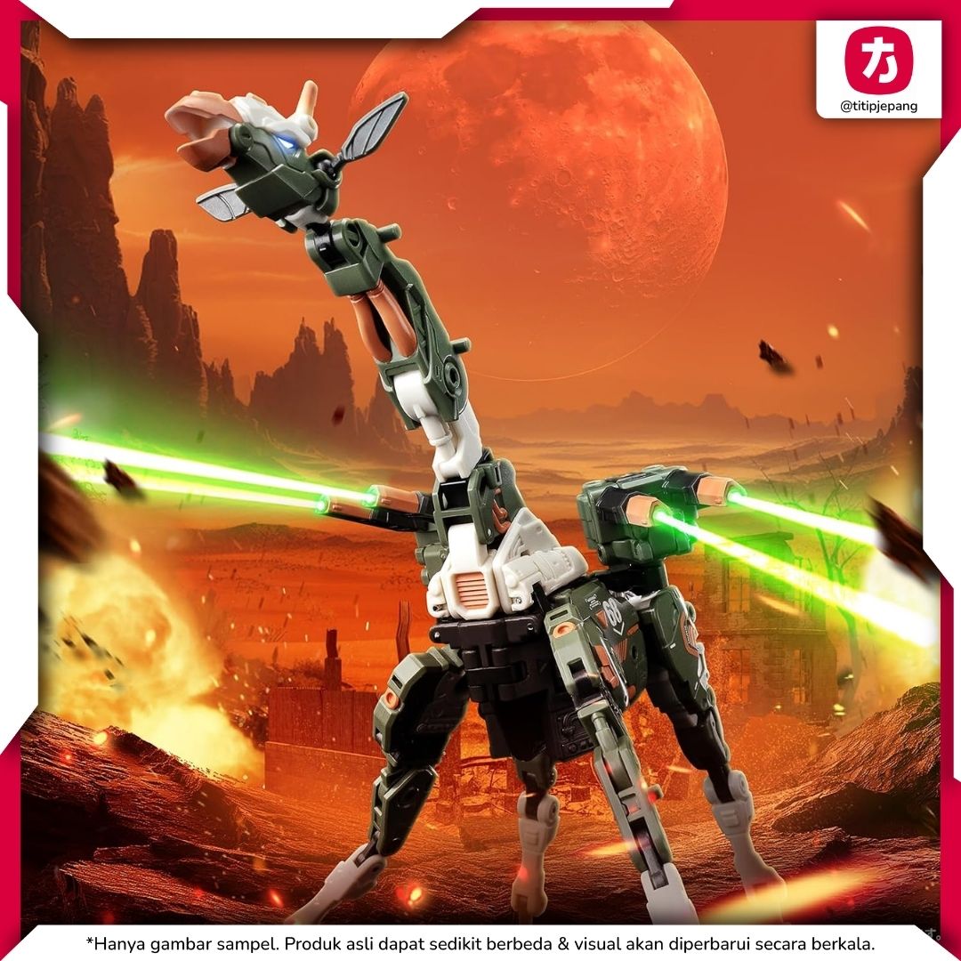 52Toys B-69 MOONSAFARI Giraffe BEASTBOX Transforming Figure untuk Koleksi