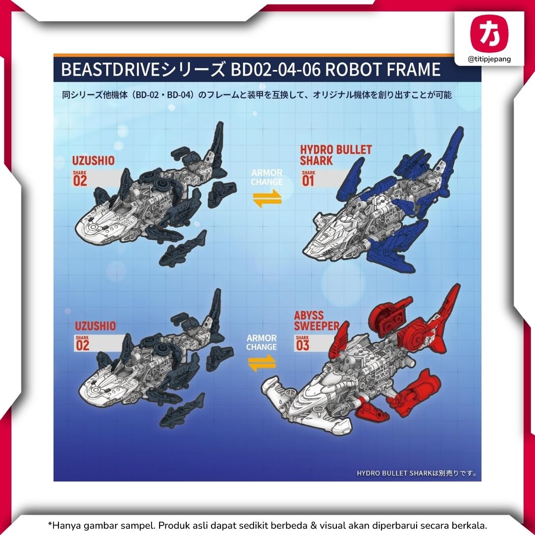  52TOYS BeastDrive BD-02 Hydro Bullet Shark Frame Only 