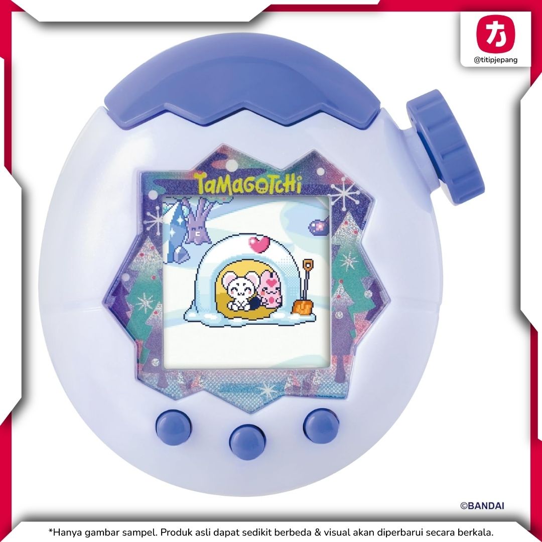 Bandai Tamagotchi Paradise White Glacier Premium Set dengan Bonus Sticker