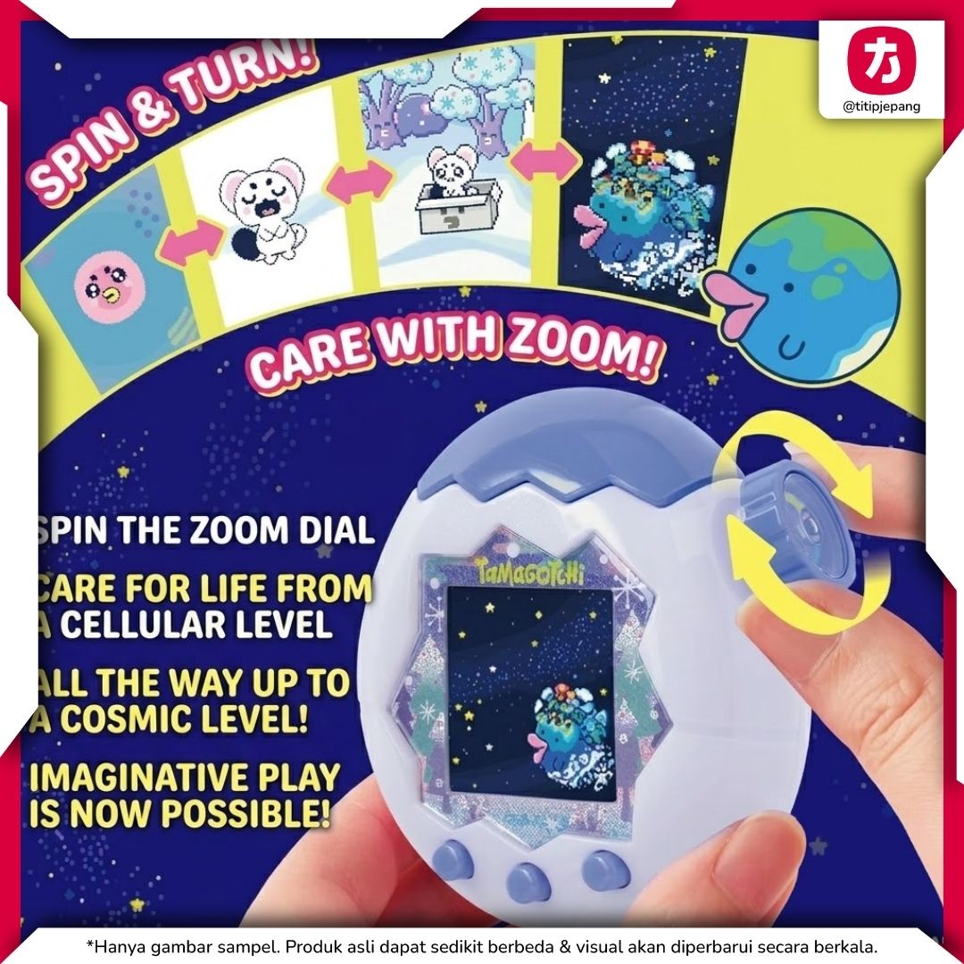 Bandai Tamagotchi Paradise White Glacier Premium Set dengan Bonus Sticker