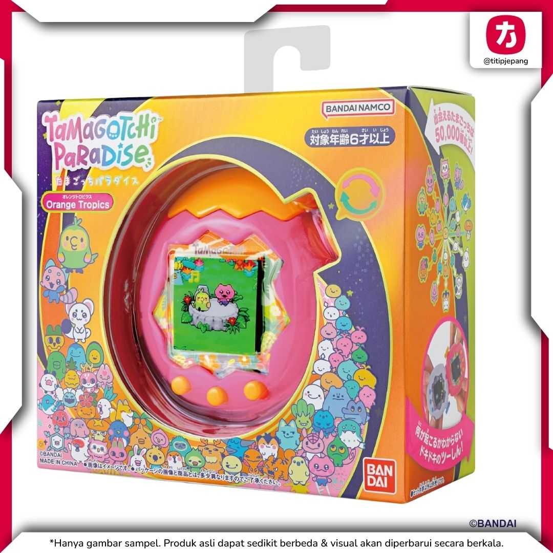 Bandai Tamagotchi Paradise Orange Tropics dengan Fitur Zoom dan Mini Game