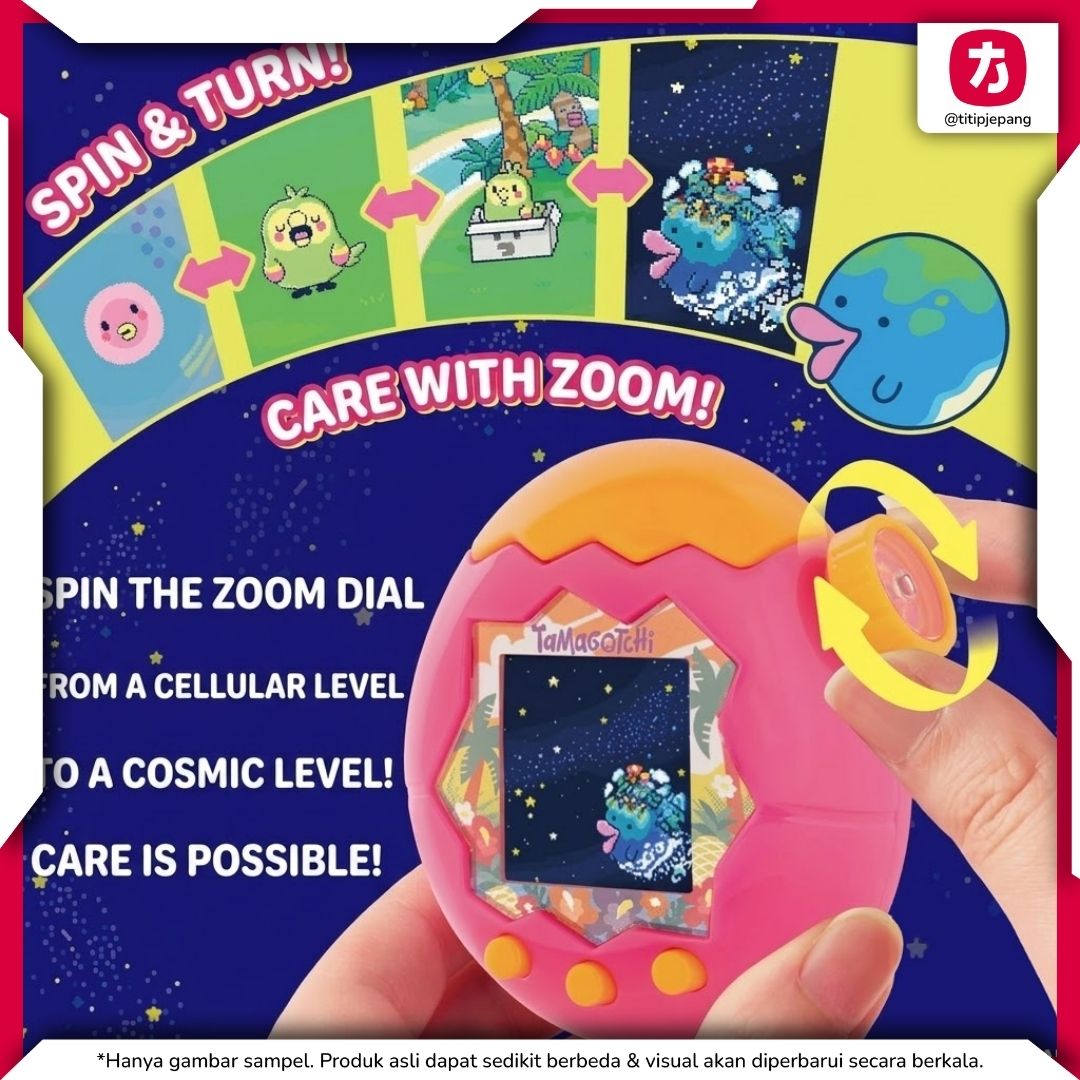Bandai Tamagotchi Paradise Orange Tropics Premium Set dengan Bonus Sticker