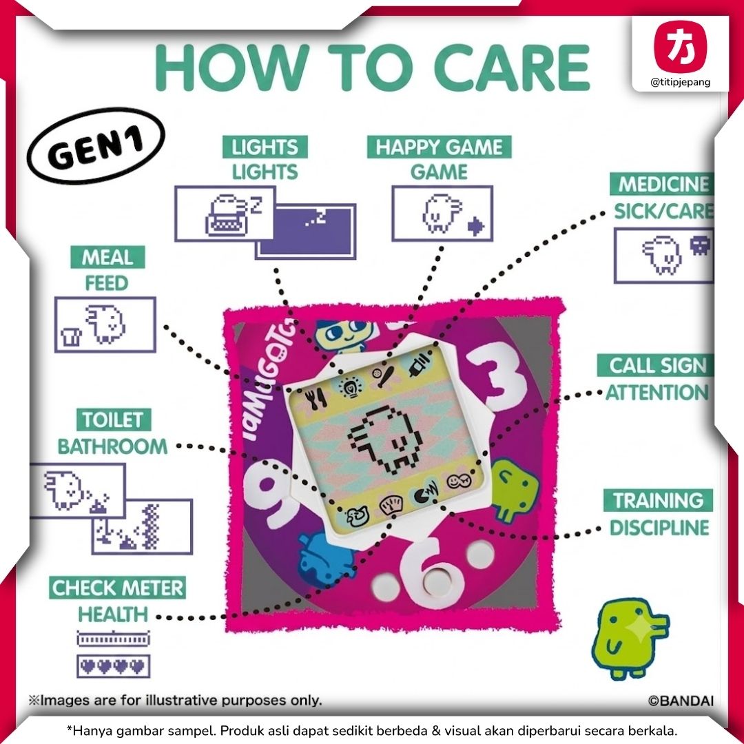 Bandai Tamagotchi Tama Collage GEN1 dengan Desain Unik
