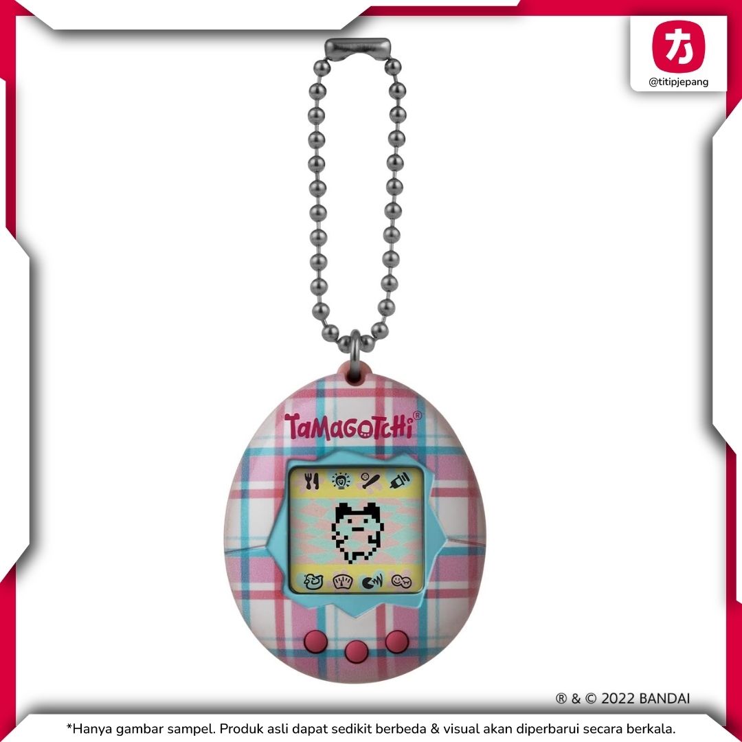 Bandai Tamagotchi Plaid dengan Desain Kotak Klasik yang Ikonik dan Stylish