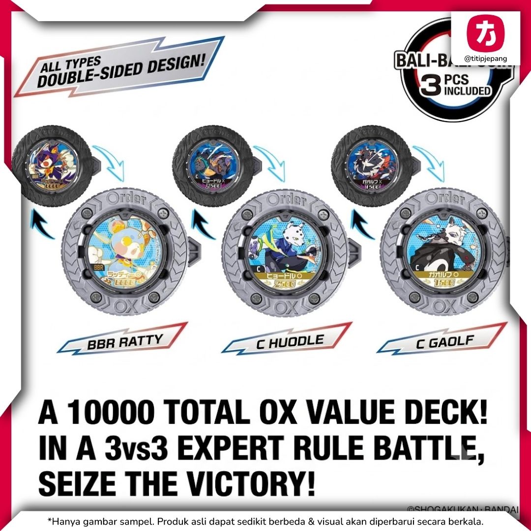 Bandai Gyakuten Bariba The Rampage Eaters Coin Set Koleksi Lengkap