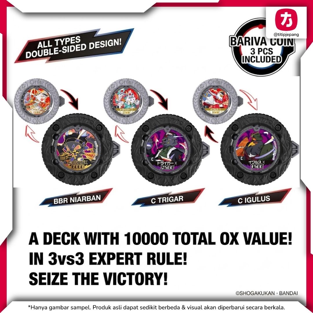 Bandai Gyakuten Bariba The Strongest of All Set Koin Langka untuk Koleksi