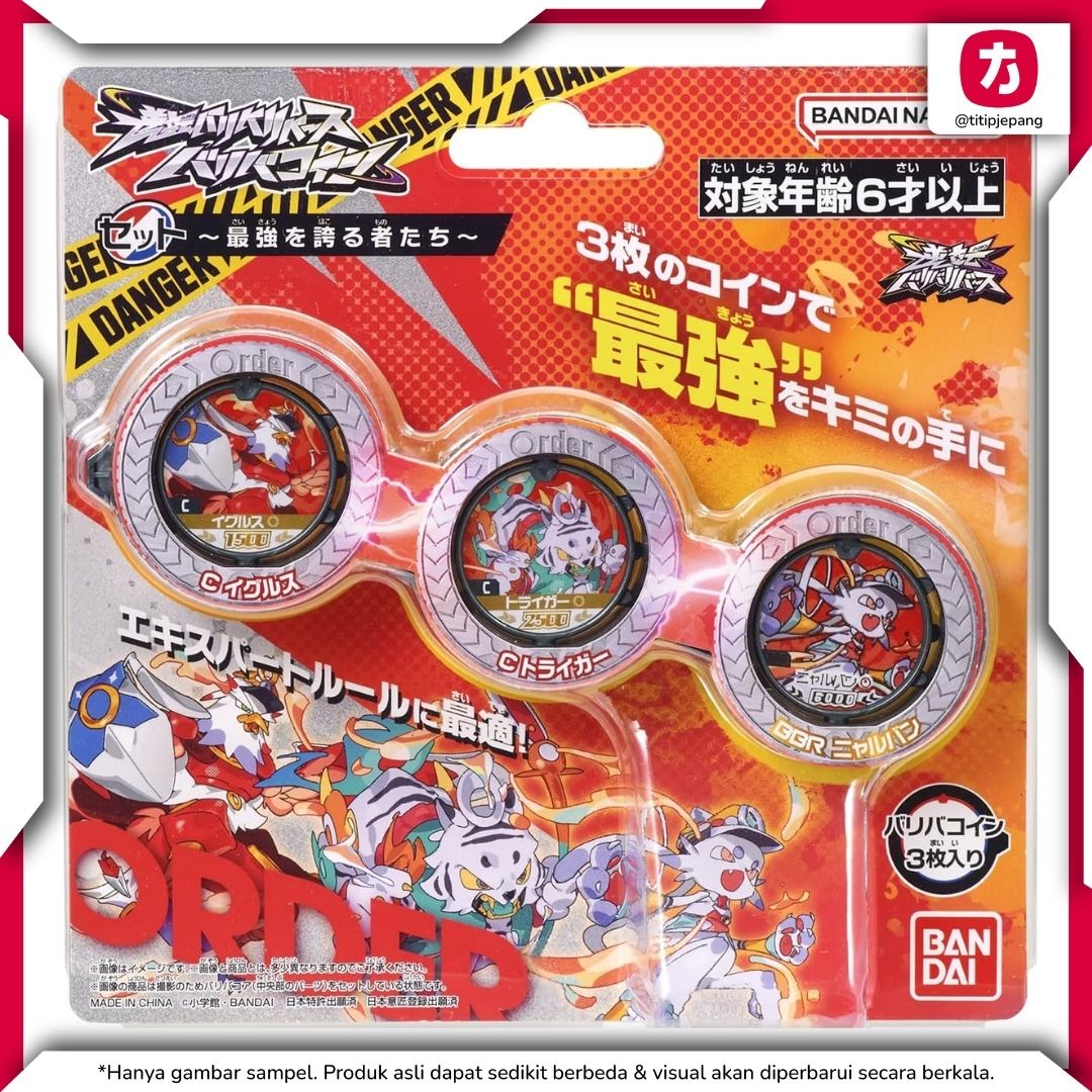 Bandai Gyakuten Bariba The Strongest of All Set Koin Langka untuk Koleksi