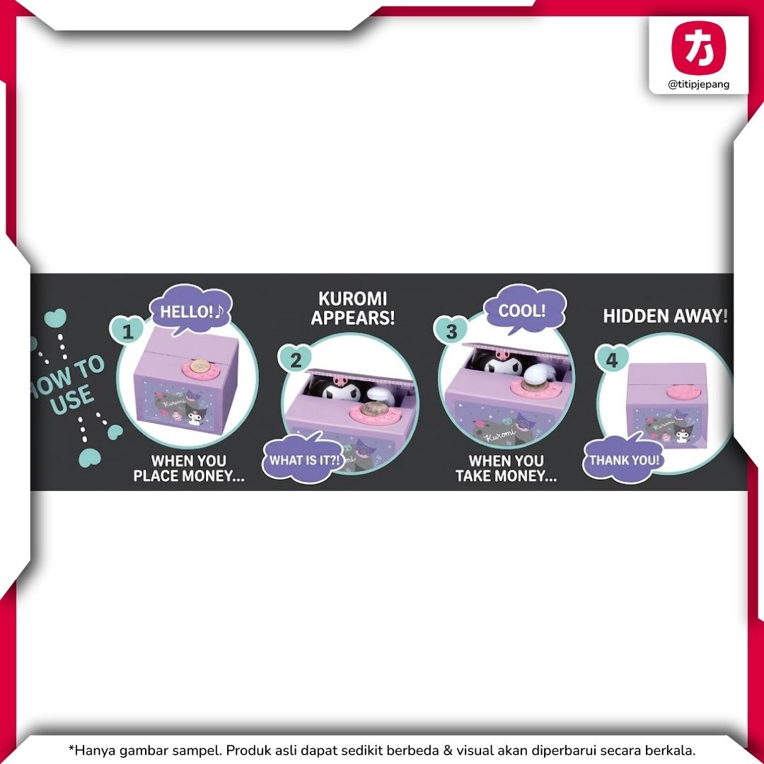 Shine Kuromi Bank Karakter Imut untuk Menabung Lebih Seru