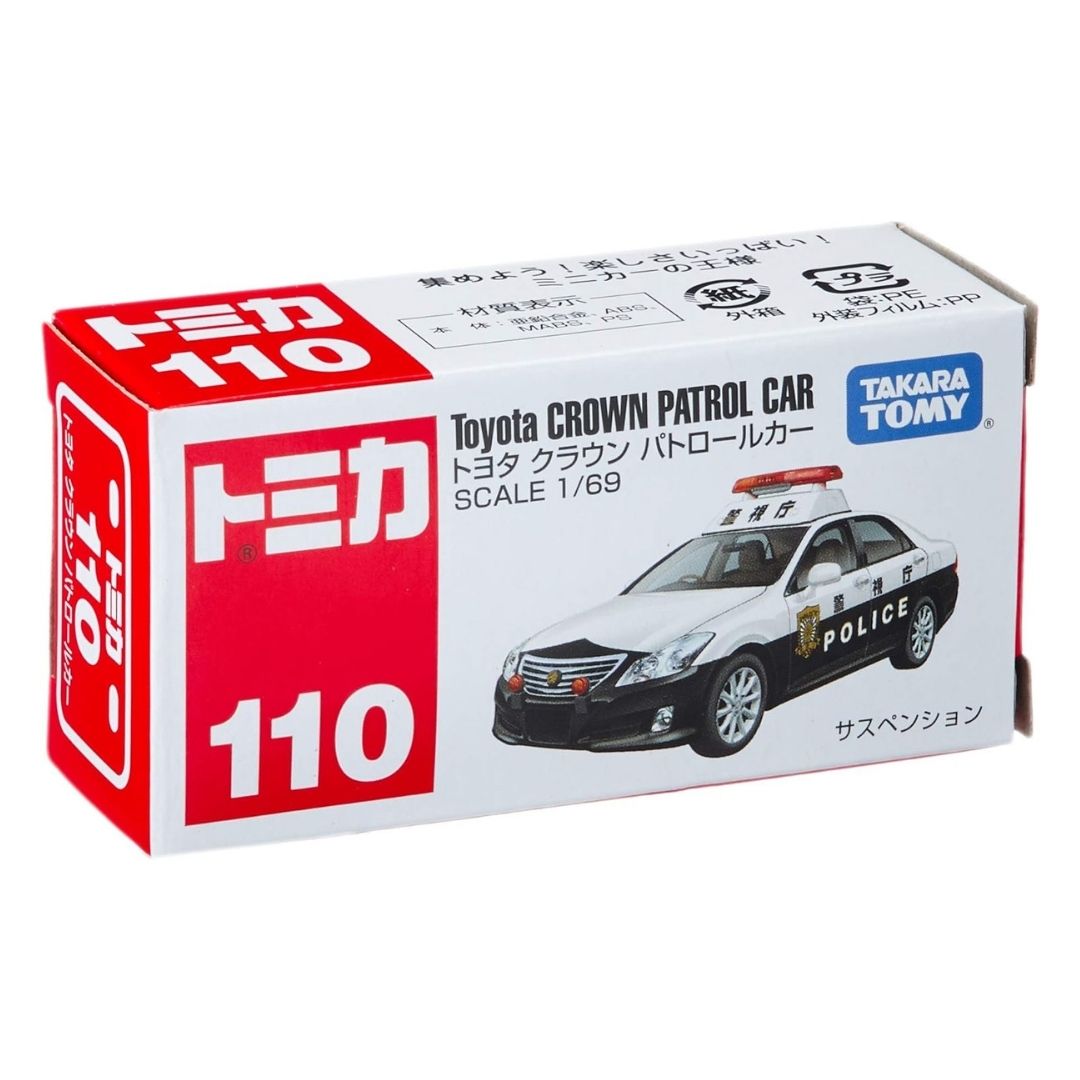 Mainan Mobil Tomica No 110 Toyota Crown Patrol Car – Diecast Miniatur Polisi Ori
