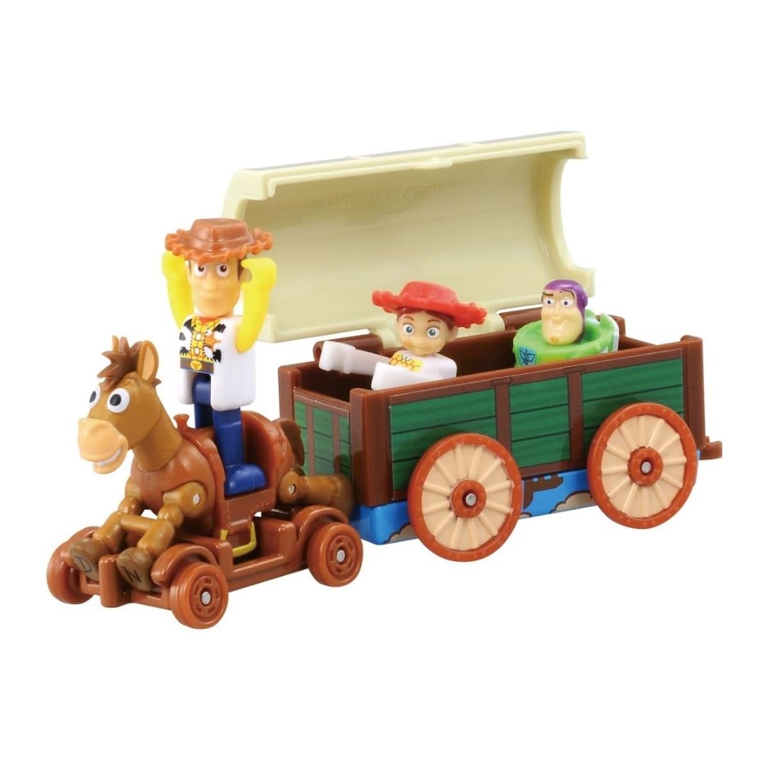 Takara Tomy Dream Tomica Woody & Bullseye Toy Story 5 Ride On Koleksi