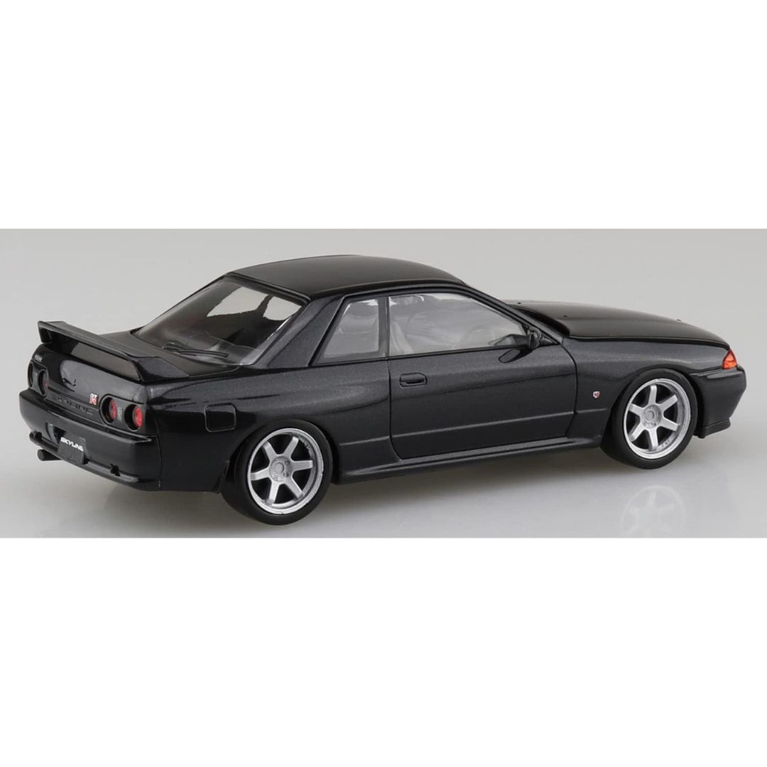 Nissan R32 Skyline GT-R Custom Wheel 1/32 Aoshima Black Pearl Metallic
