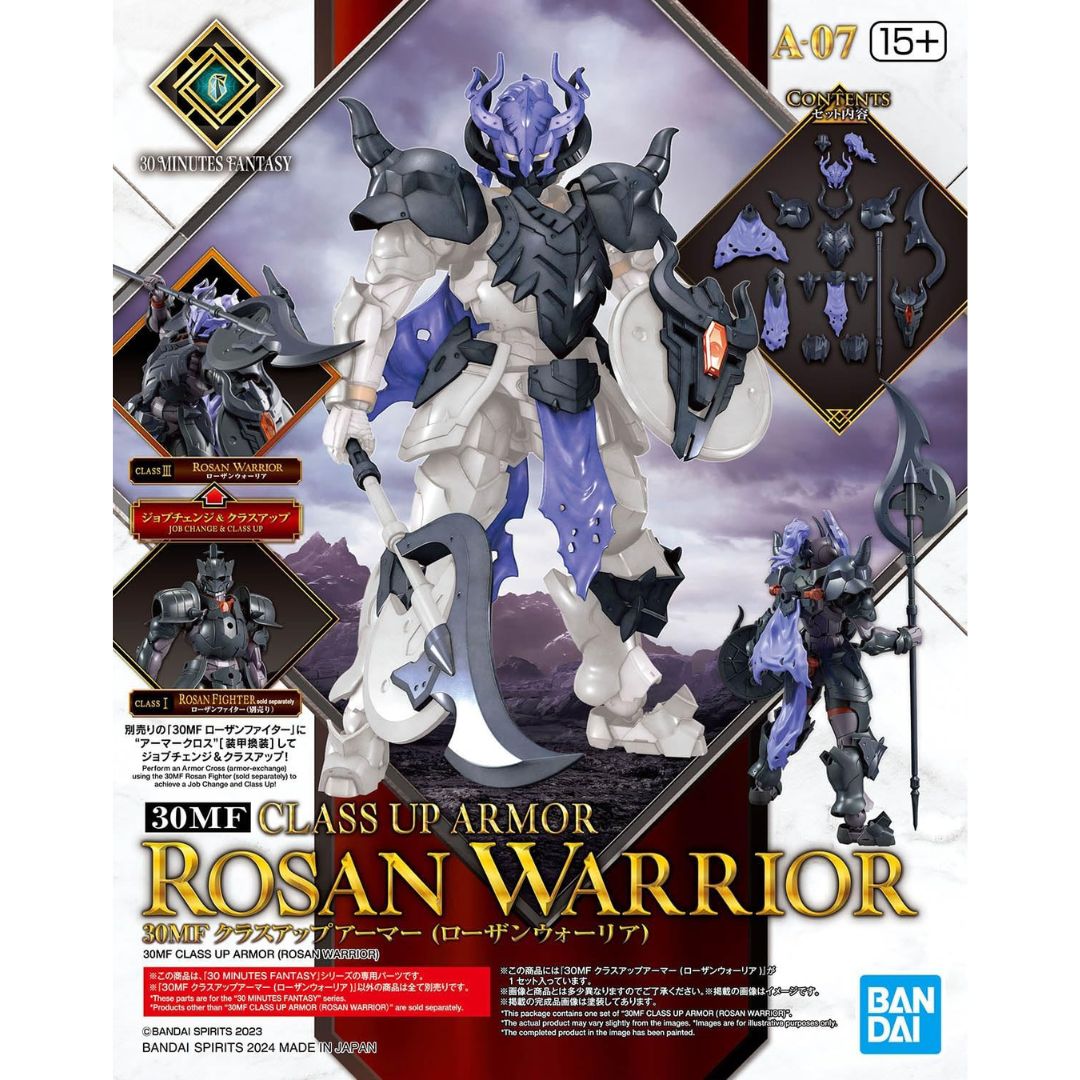 30MF Rosan Warrior Class Up Armor Bandai Spirits untuk Upgrade Petarung Fantasy