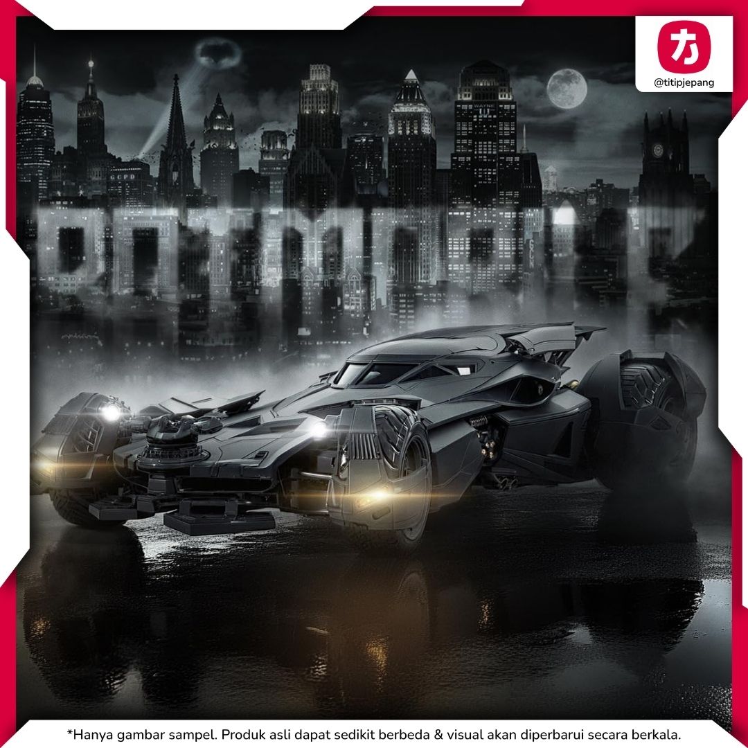 HiPlay Joy Toy Company Batmobile Model Kit untuk Koleksi Kendaraan Ikonik