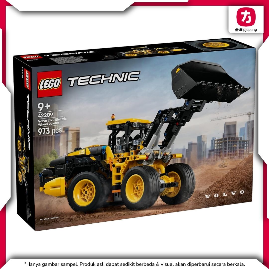 LEGO Technic Volvo L120 Electric Tractor Shovel, Model Konstruksi 973 Piece