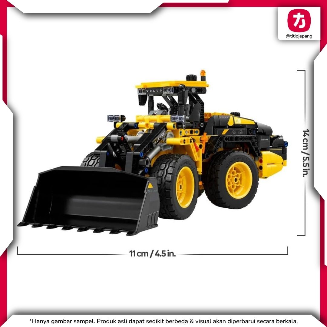 LEGO Technic Volvo L120 Electric Tractor Shovel, Model Konstruksi 973 Piece
