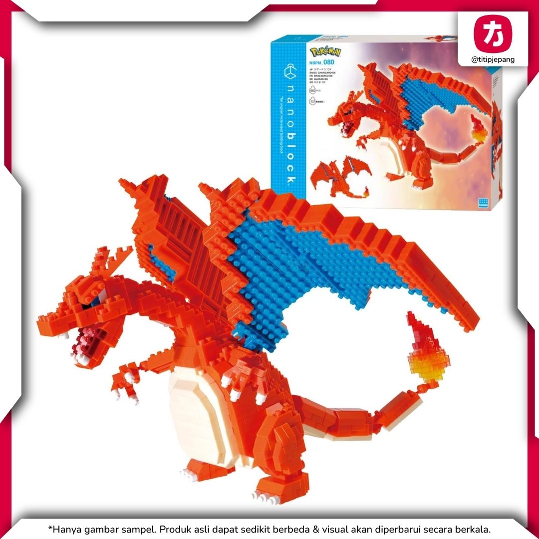 Nanoblock Monster Charizard DX NBPM 080 Deluxe Pokémon untuk Koleksi Nanoblock Monster Charizard DX NBPM 080 Deluxe Pokémon untuk Koleksi