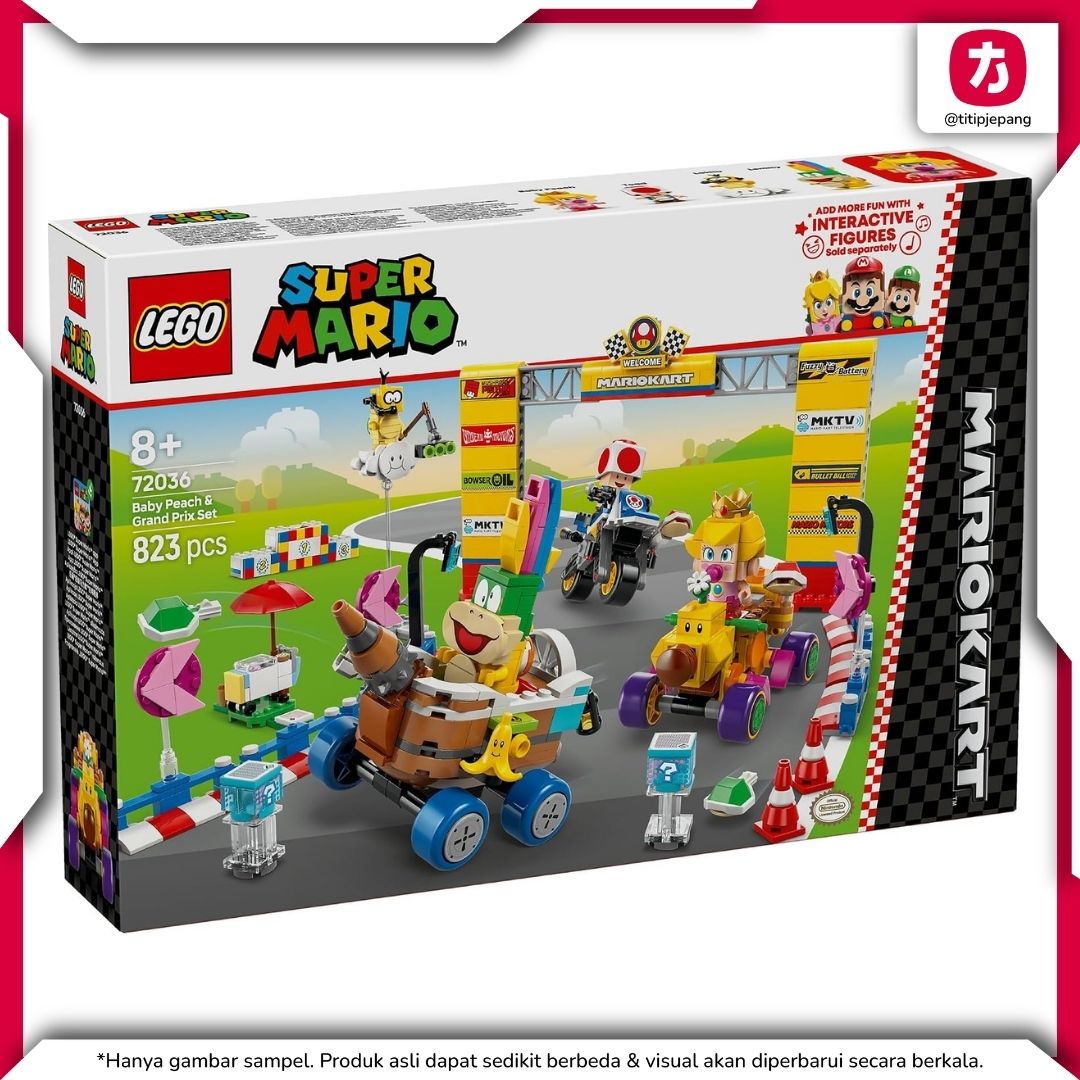 LEGO Super Mario Kart Peach Grand Set 72036 untuk Koleksi dan Balapan Seru
