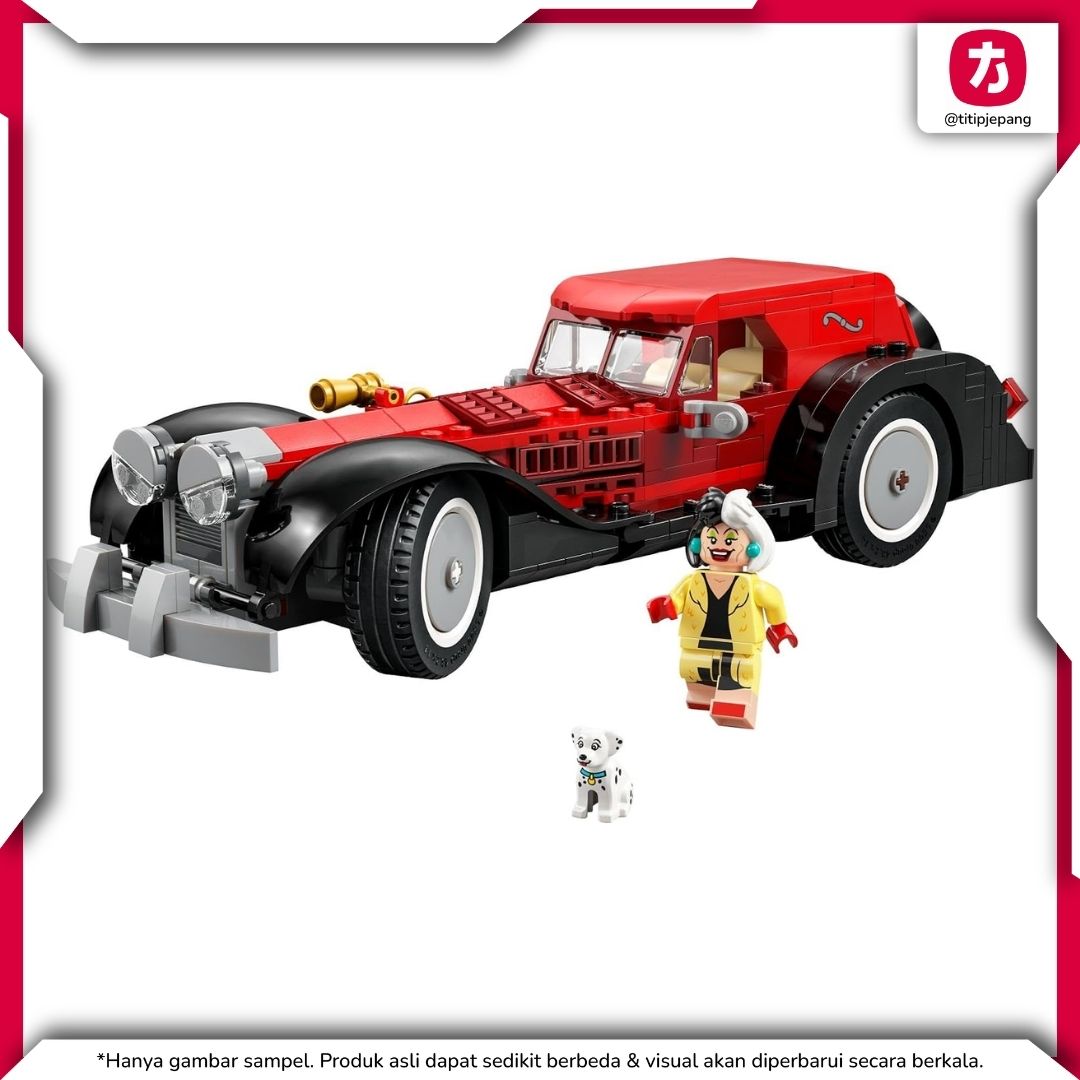 LEGO Disney Cruella De Vils Car 43277, Koleksi Mobil Ikonik untuk Fans