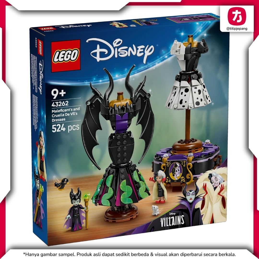 LEGO Maleficent and Cruella De Vils Dresses 43262 Koleksi Disney Villains