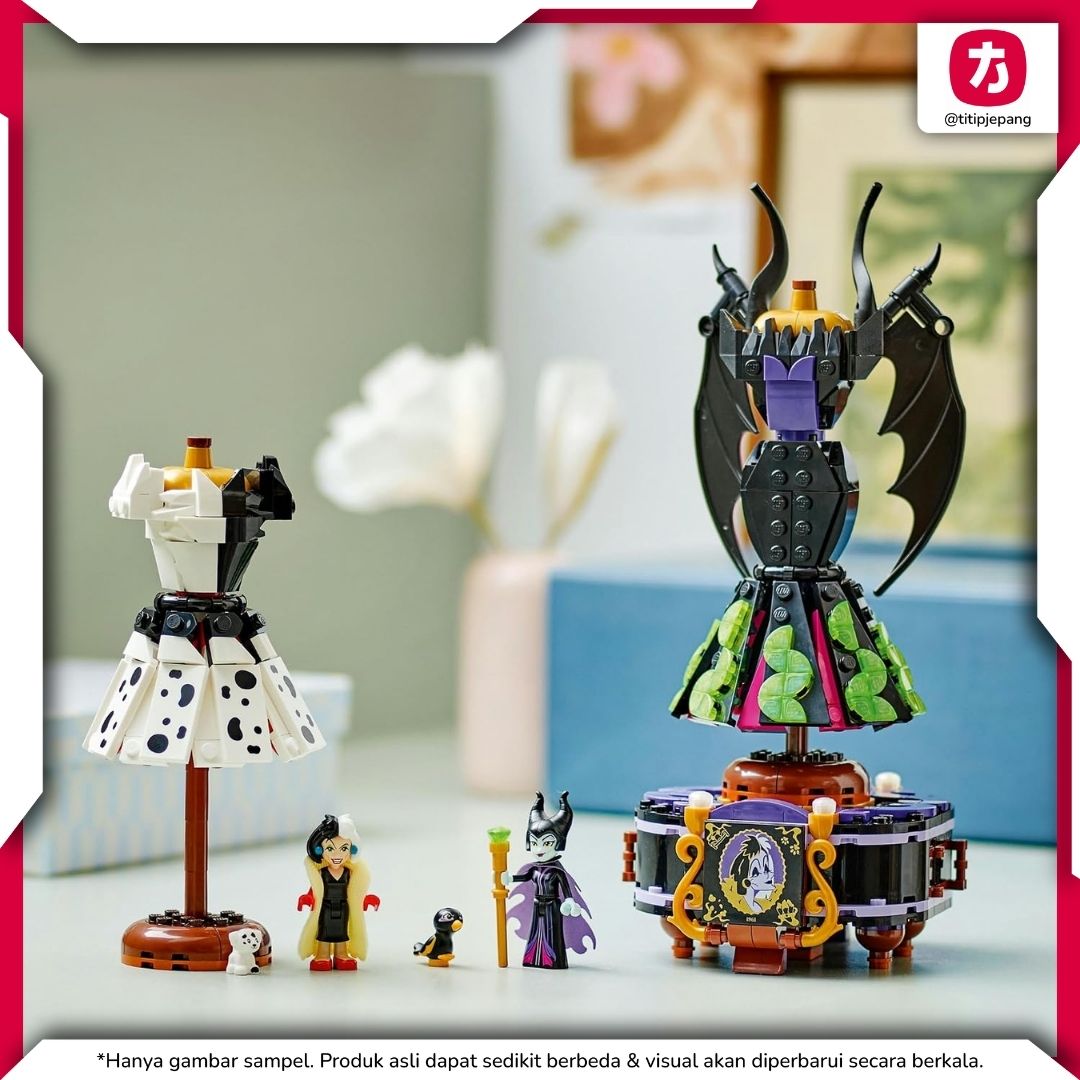 LEGO Maleficent and Cruella De Vils Dresses 43262 Koleksi Disney Villains