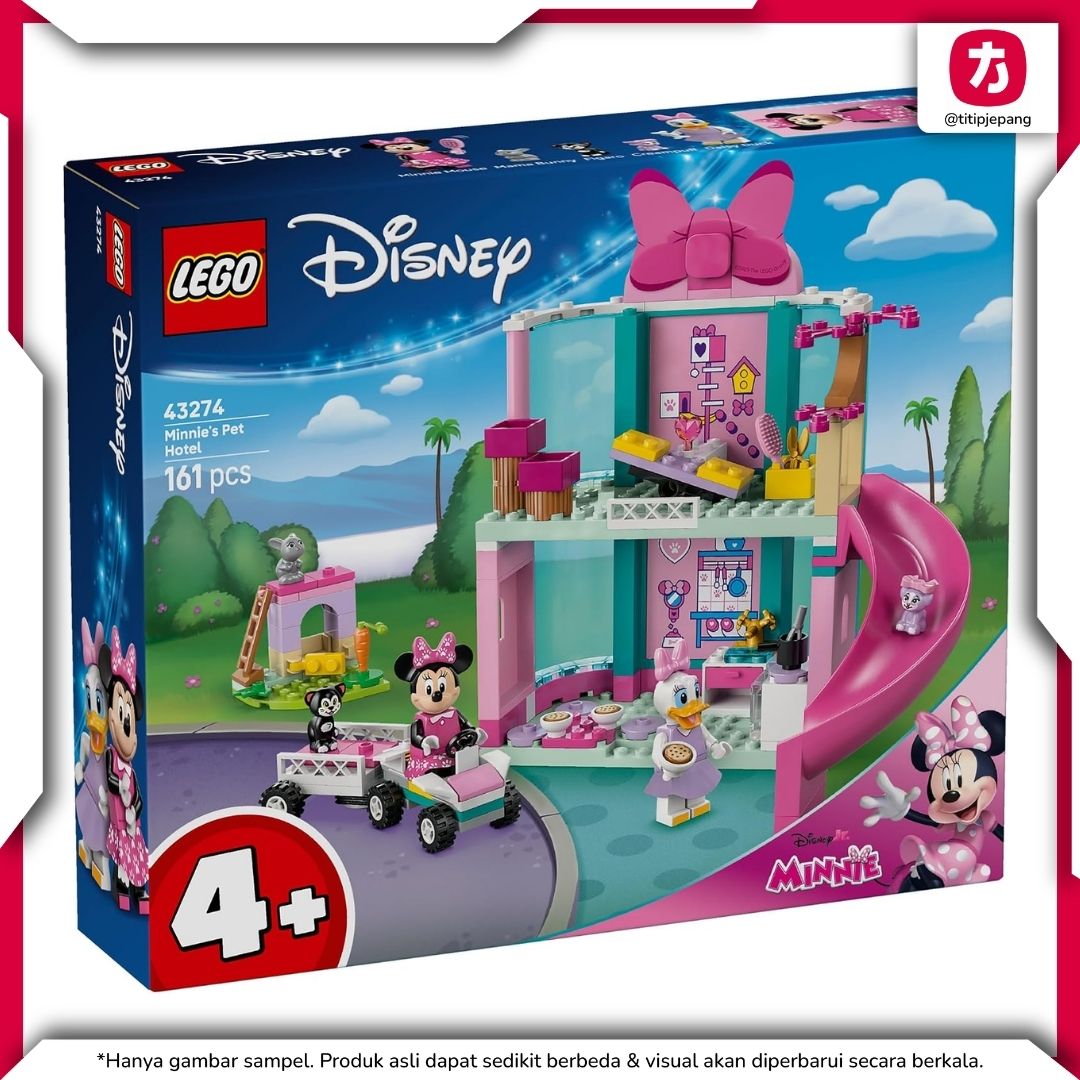 LEGO Disney Minnie Pet Hotel 43274 untuk Koleksi dan Bermain Kreatif