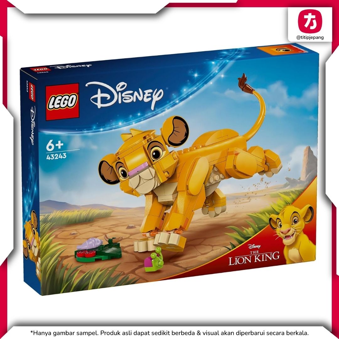 LEGO The Lion King Cub 43243, Simba Lucu untuk Koleksi & Bermain