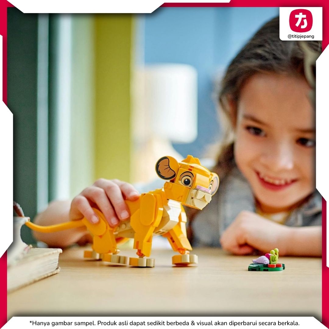 LEGO The Lion King Cub 43243, Simba Lucu untuk Koleksi & Bermain