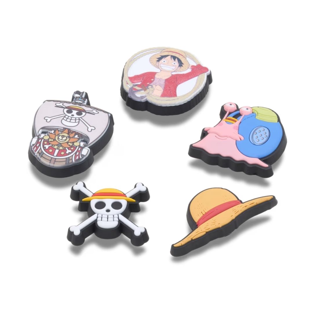 Jibbitz ONE PIECE Luffy 5-Pack untuk Dekorasi Sandal dan Aksesori Unik