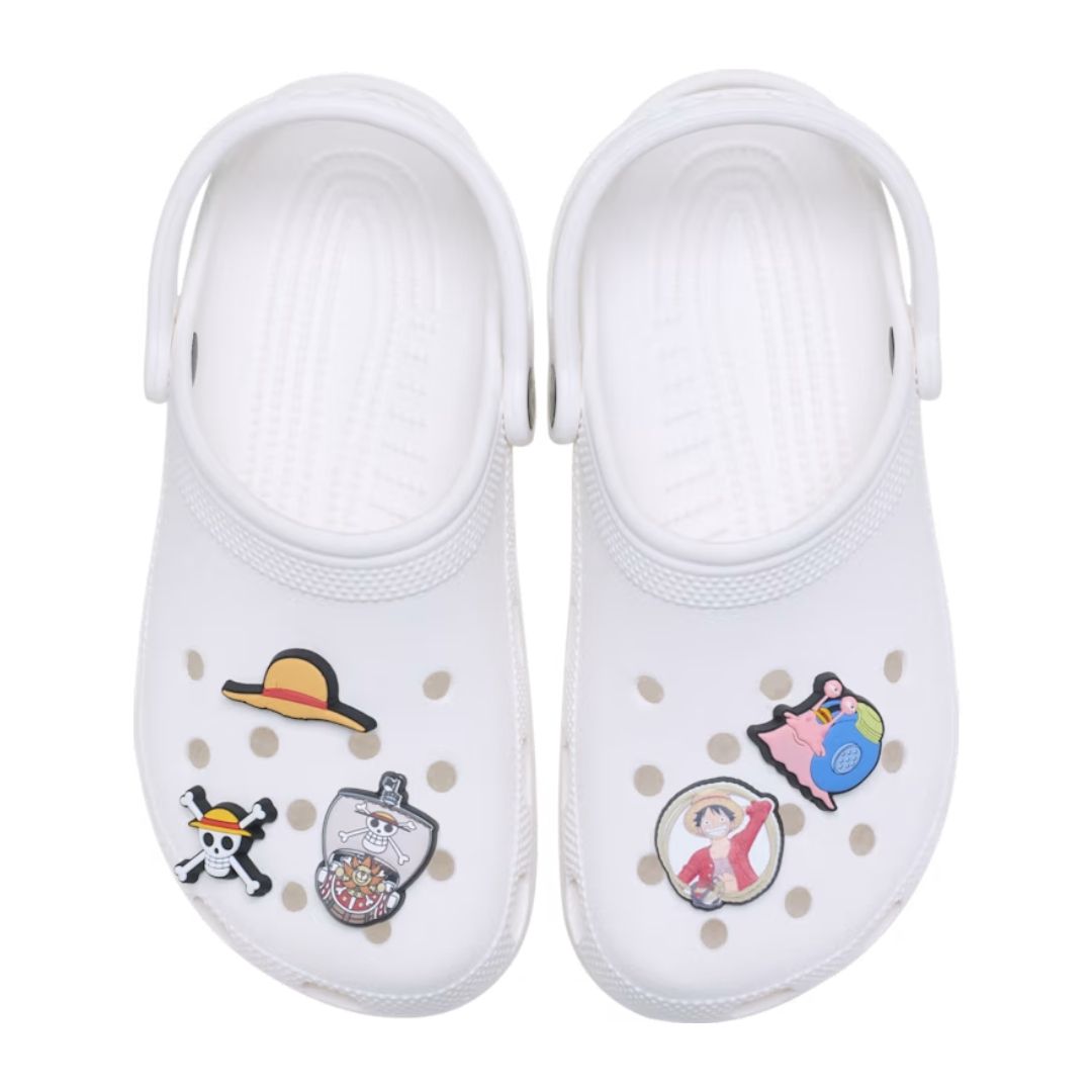 Jibbitz ONE PIECE Luffy 5-Pack untuk Dekorasi Sandal dan Aksesori Unik