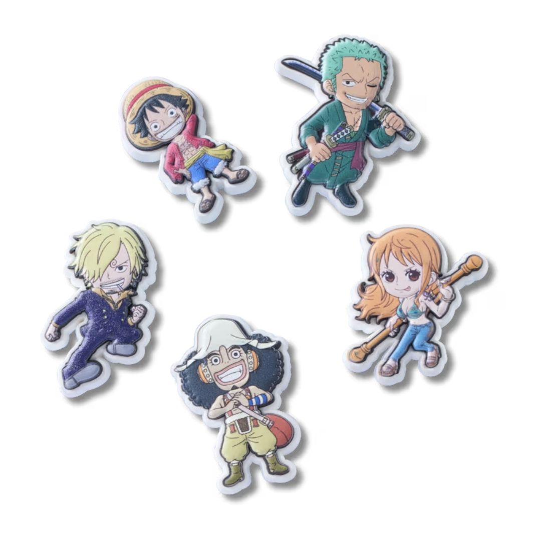 Jibbitz ONE PIECE 5-Pack dengan Karakter Favorit untuk Koleksi dan Gaya