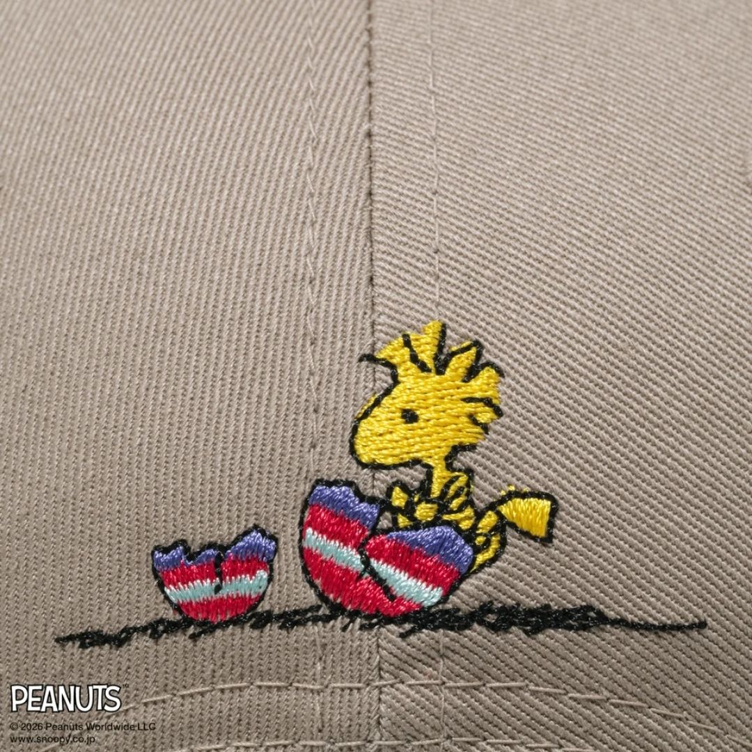 Topi Snoopy 9FORTY PEANUTS Easter Woodstock Ash Brown Ukuran 56.8-60.6cm Topi Snoopy 9FORTY PEANUTS Easter Woodstock Ash Brown Ukuran 56.8-60.6cm